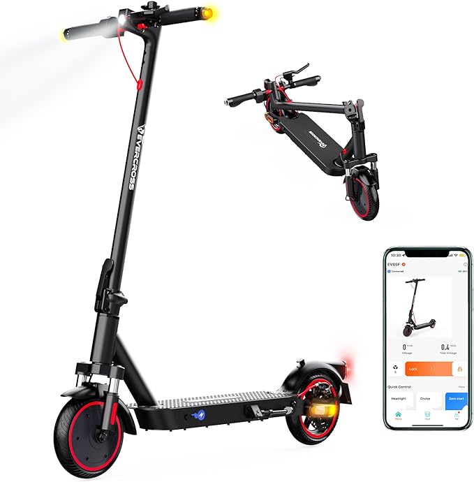 EV85F EverCross Electric Scooter | 7.8Ah | 18.6 miles | 15.5mph - Black - SparkoBikes