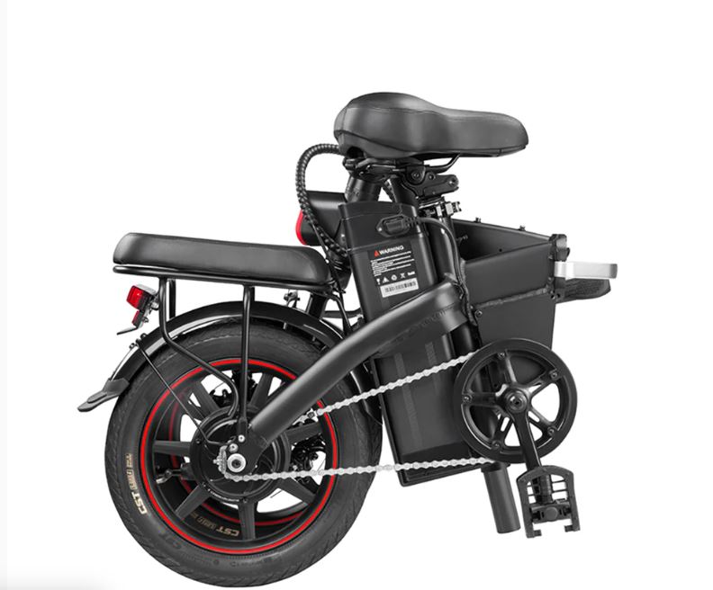 DYU A5 Foldable Electric Bike | 7.5 Ah | 24 Miles | 15 Mph - Black - SparkoBikes