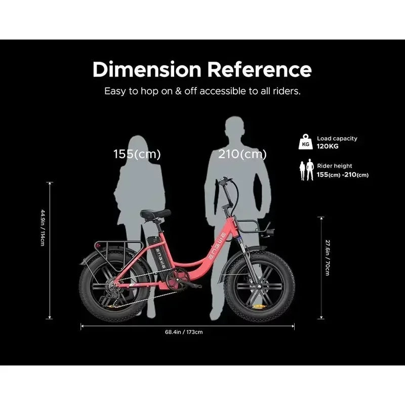 ENGWE L20 Best Womens Electric Bike | 13Ah | 70 miles | 15.5mph - Blue/Pink/Green - SparkoBikes