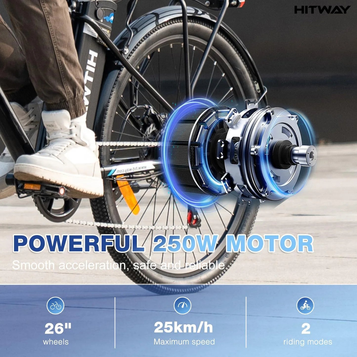 BK3S Hitway Electric Bike UK | 14Ah | 37miles - SparkoBikes