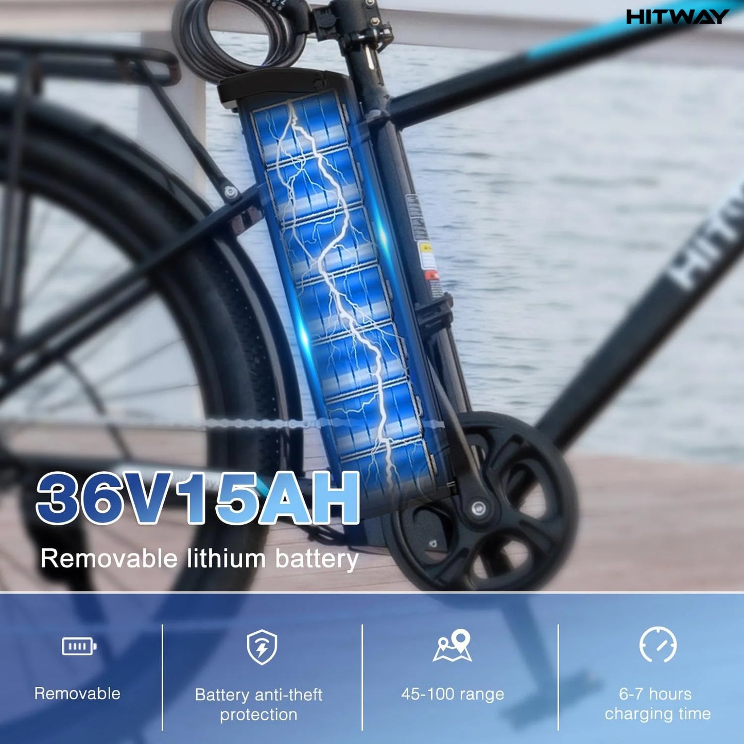BK3S Hitway Electric Bike UK | 14Ah | 37miles - SparkoBikes