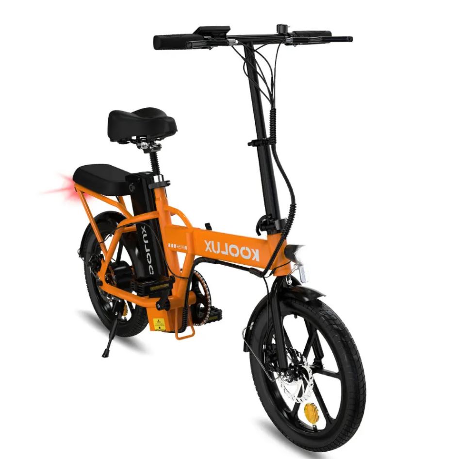 KOOLUX BK5 Folding E Bike | 10 Ah | 43 miles | 15 Mph - Black - SparkoBikes