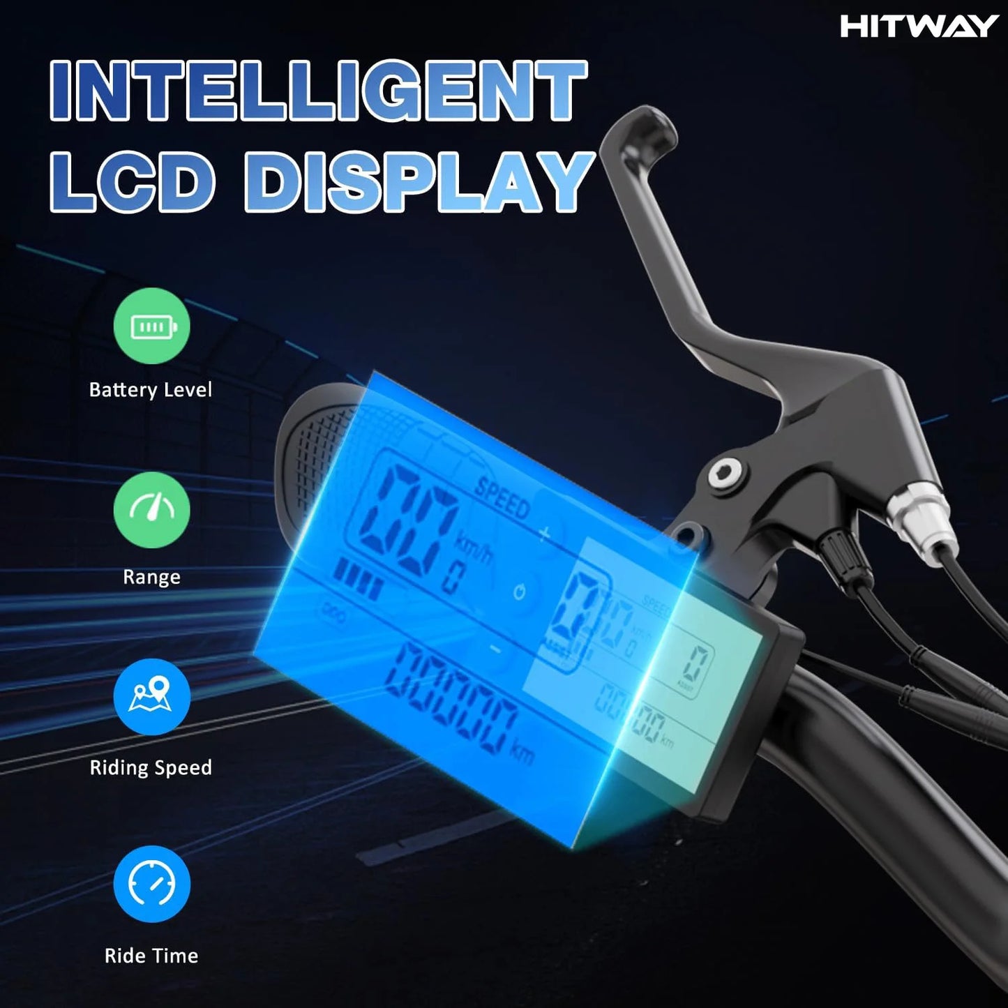 BK3S Hitway Electric Bike UK | 14Ah | 37miles - SparkoBikes