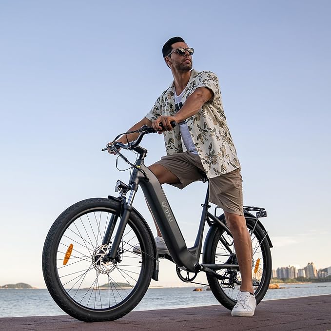 DYU E-Bike C1 | 10 Ah | 30Miles | 15 Mph - Black - SparkoBikes