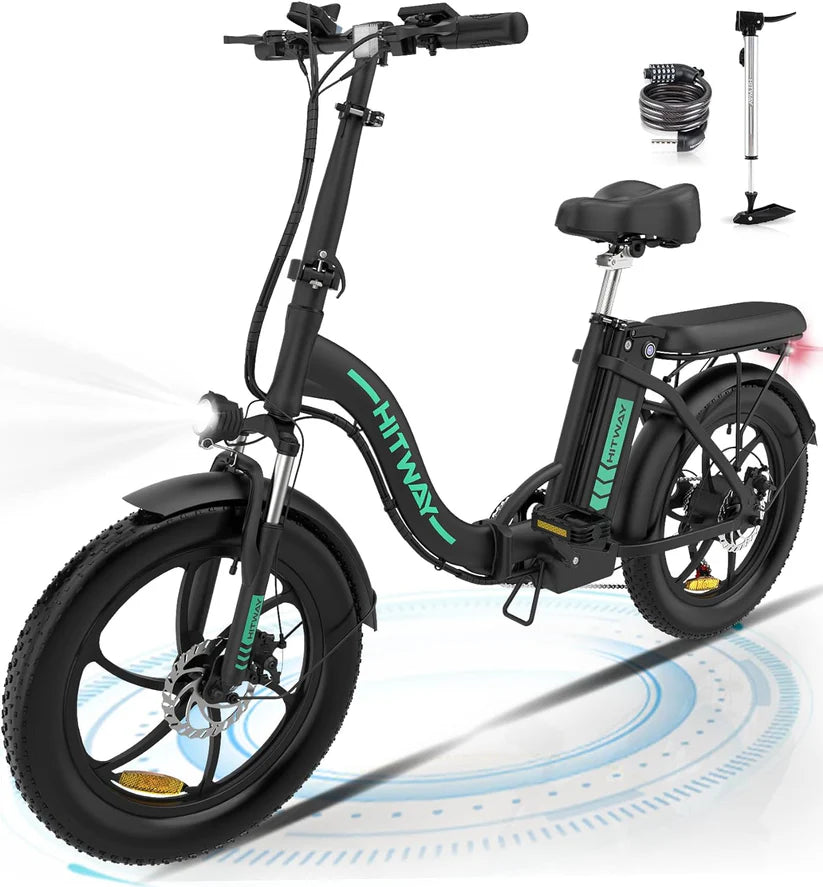 HITWAY BK6s Electric Bike | 12.5Ah | 43 miles | 15.5 Mph - Red/Gray/Blue/Black - SparkoBikes