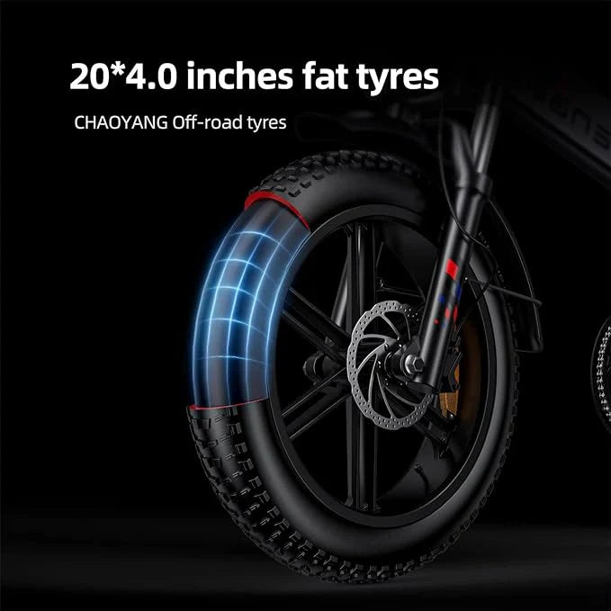 ENGWE Engine X Best Folding Electric Bike Under 1000£ | 13Ah | 74.5 miles | 15.5Mph - Black/White/Red - SparkoBikes