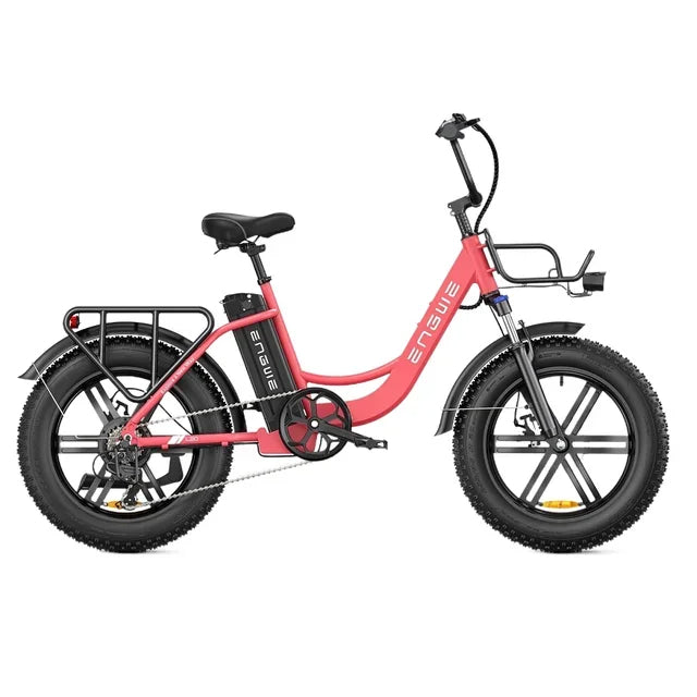 ENGWE L20 Best Womens Electric Bike | 13Ah | 70 miles | 15.5mph - Blue/Pink/Green - SparkoBikes