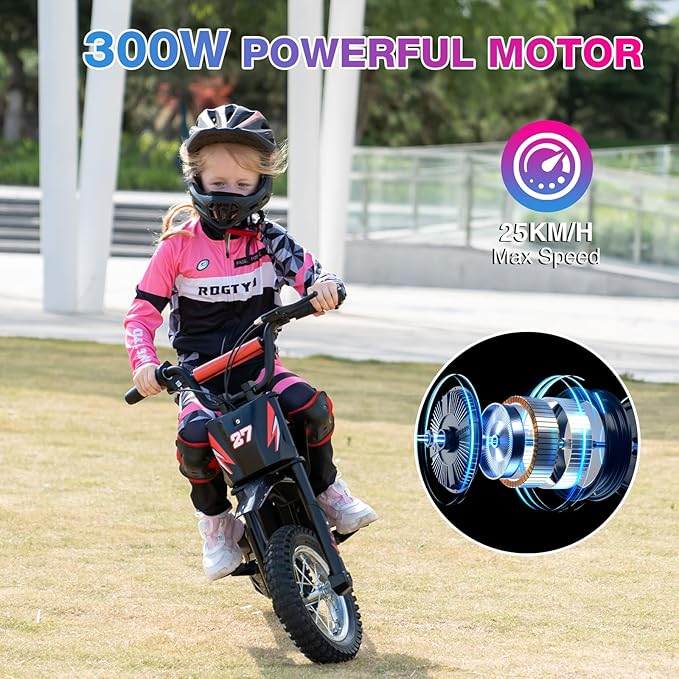 RCB R9X Electric Motorcycle for Kids 12 Inch Tires Powerful Motor 3 SparkoBikes