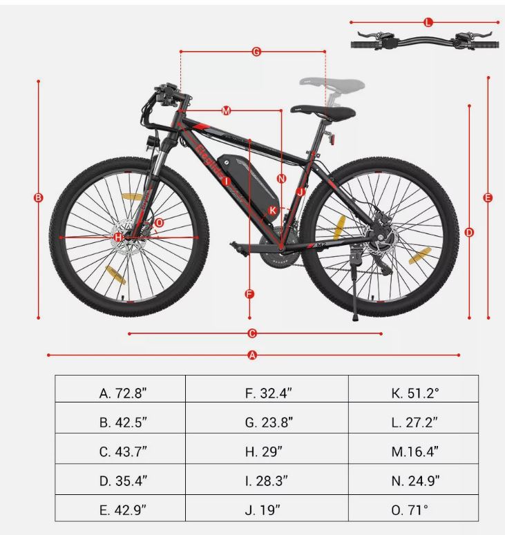 Eleglide M2 Electric Mountain Bike | 15Ah | 77.6Miles | 15.5mph - Black - SparkoBikes