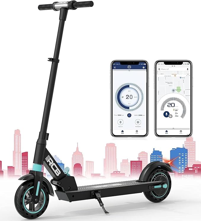 RCB R13 Electric Scooter | 6ah | 15.5miles | 15.5 mph - Blackblue for kids/adults - SparkoBikes