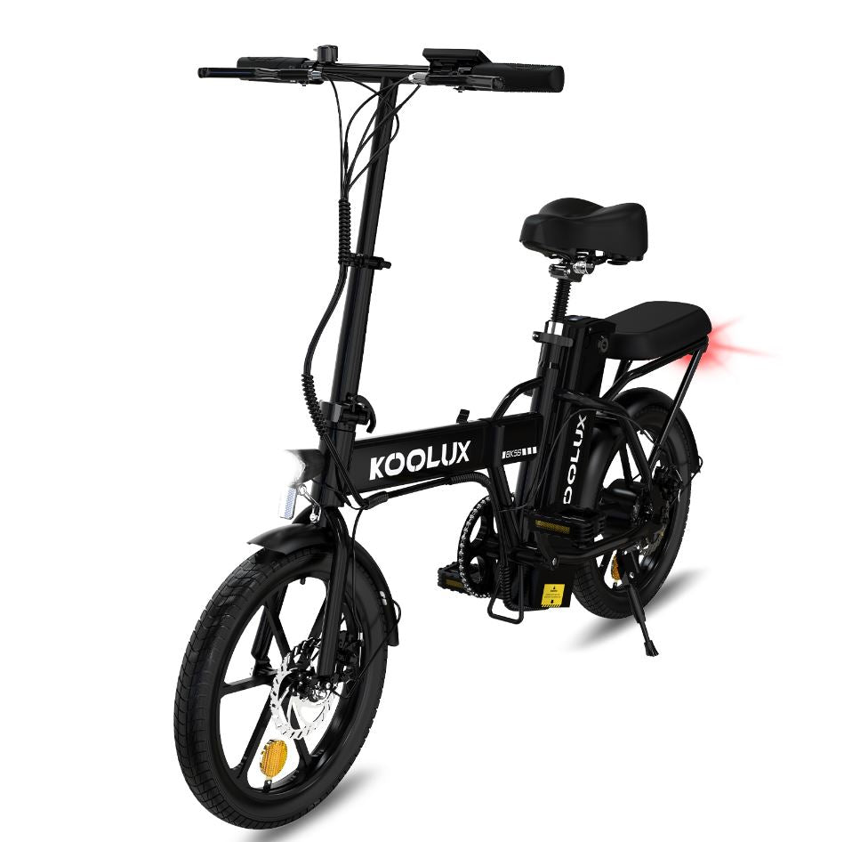 KOOLUX BK5 Folding E Bike | 10 Ah | 43 miles | 15 Mph - Black - SparkoBikes