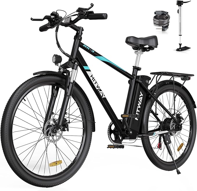 BK3S Hitway Electric Bike UK | 14Ah | 37miles - SparkoBikes