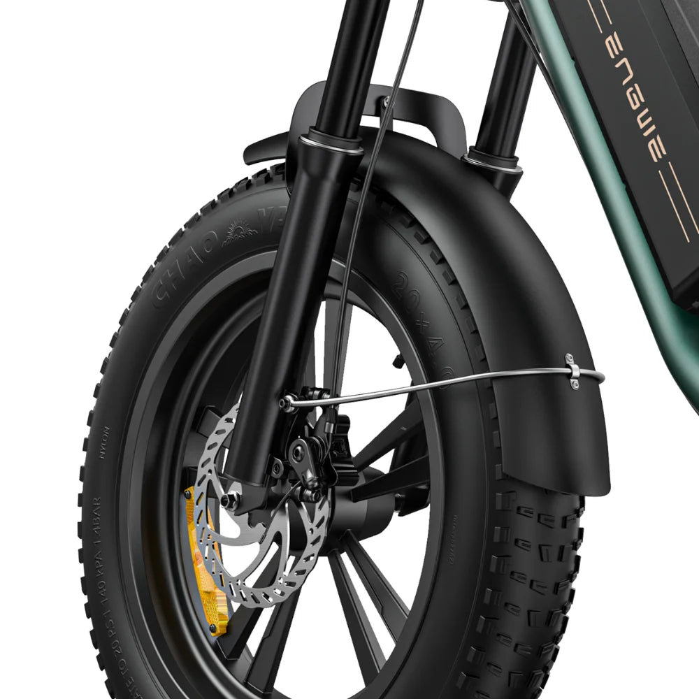 ENGWE M20 Longest Range Electric Bike | 13Ah | 47miles | 28mph - Black/Green - SparkoBikes