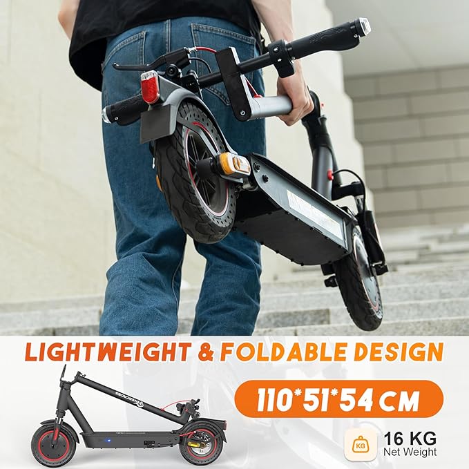 EVERCROSS EV10K PRO Foldable Electric Scooter | 11.4Ah | 20 miles | 15.5Mph - Black - SparkoBikes