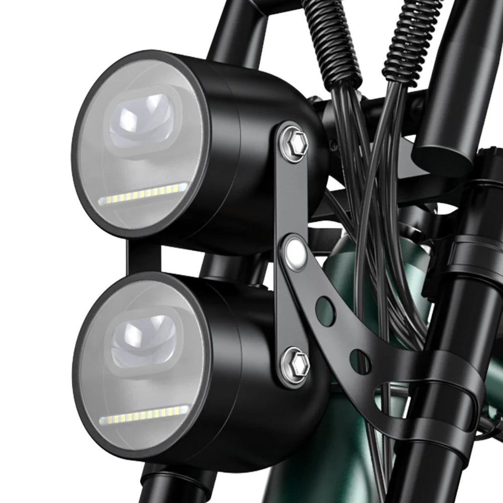 ENGWE M20 Longest Range Electric Bike | 13Ah | 47miles | 28mph - Black/Green - SparkoBikes