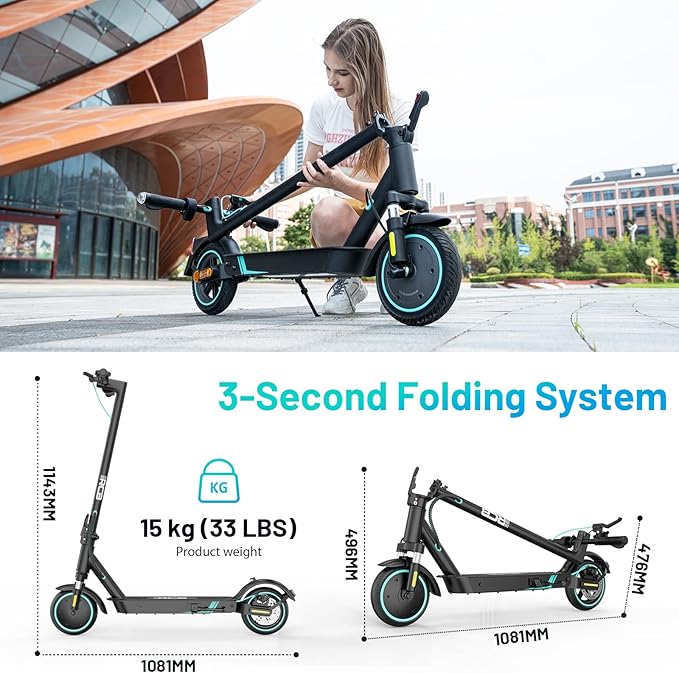 RCB R17 Electric Scooter | 7.8ah | 18miles | 15.5mph - black for kids/adults - SparkoBikes