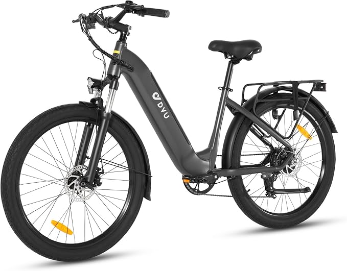 DYU E-Bike C1 | 10 Ah | 30Miles | 15 Mph - Black - SparkoBikes