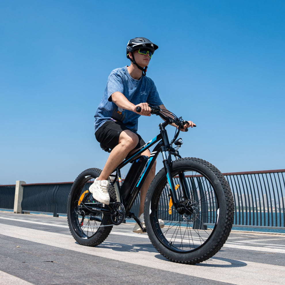 Hitway BK15 Fat Tyre Electric Bike | 15Ah | 55 Miles | 15.53 Mph - Black - SparkoBikes