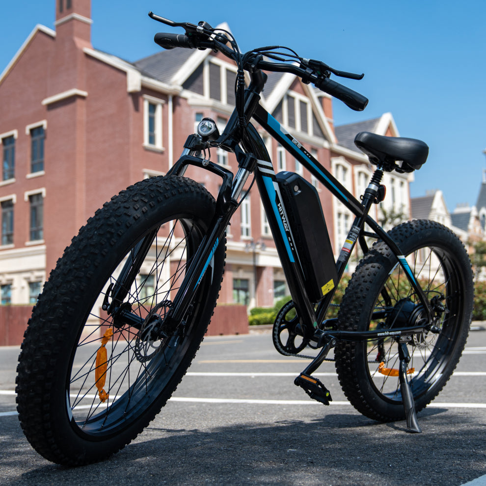 Hitway BK15 Fat Tyre Electric Bike | 15Ah | 55 Miles | 15.53 Mph - Black - SparkoBikes