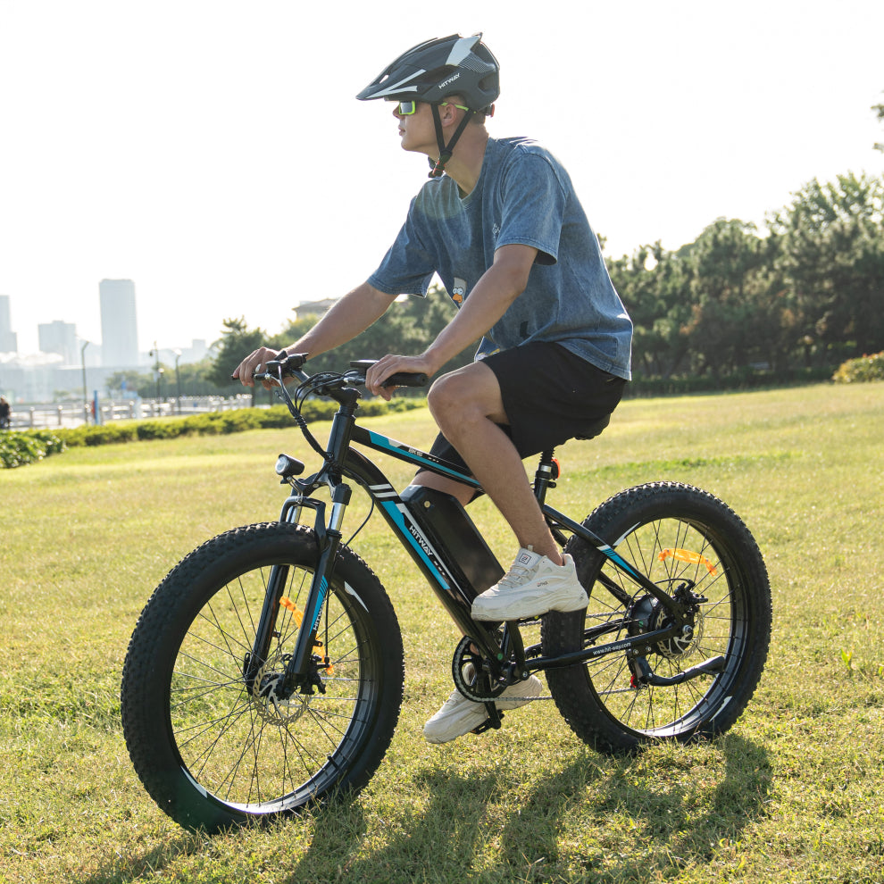 Hitway BK15 Fat Tyre Electric Bike | 15Ah | 55 Miles | 15.53 Mph - Black - SparkoBikes