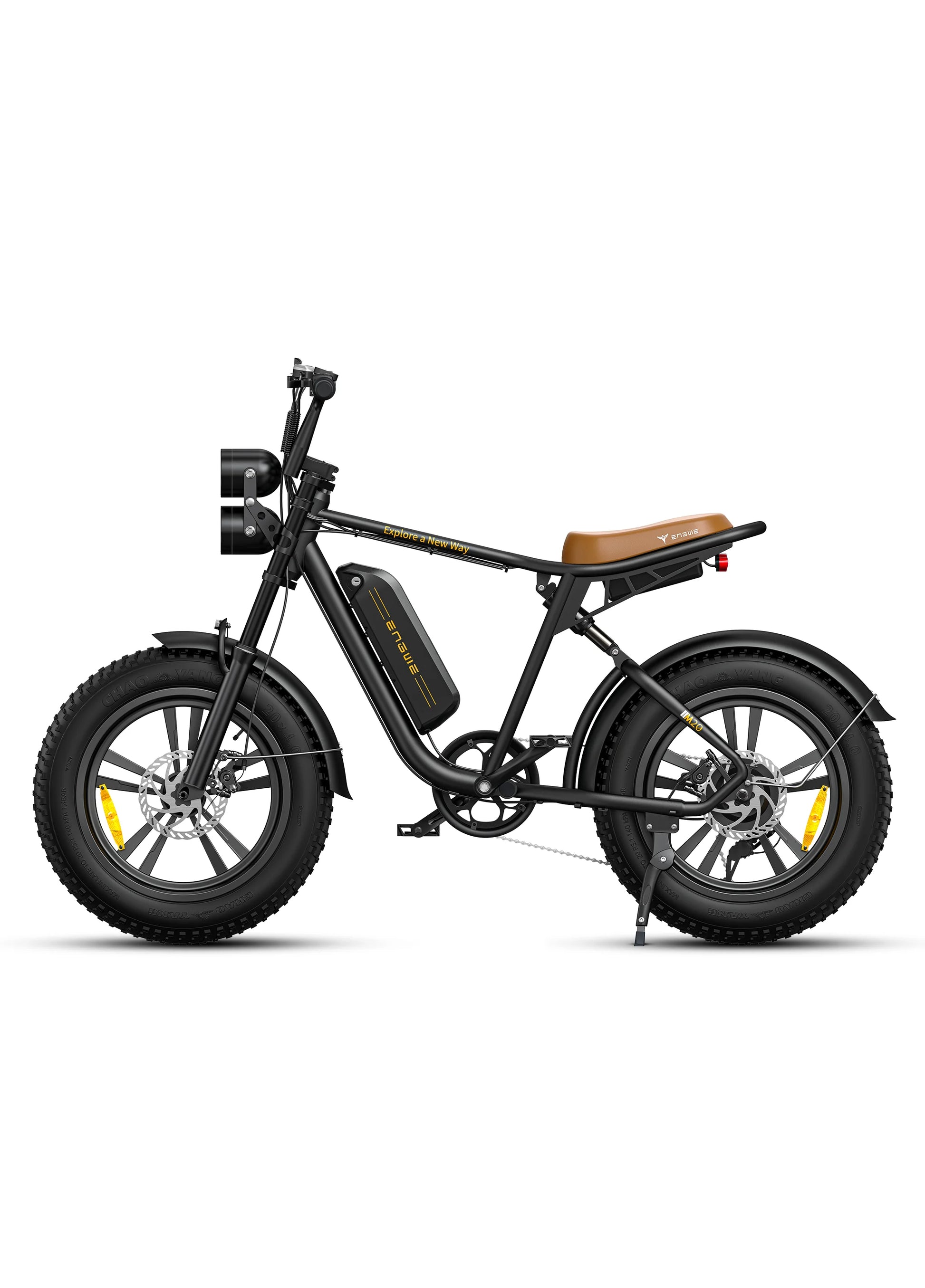 ENGWE M20 Longest Range Electric Bike | 13Ah | 47miles | 28mph - Black/Green - SparkoBikes