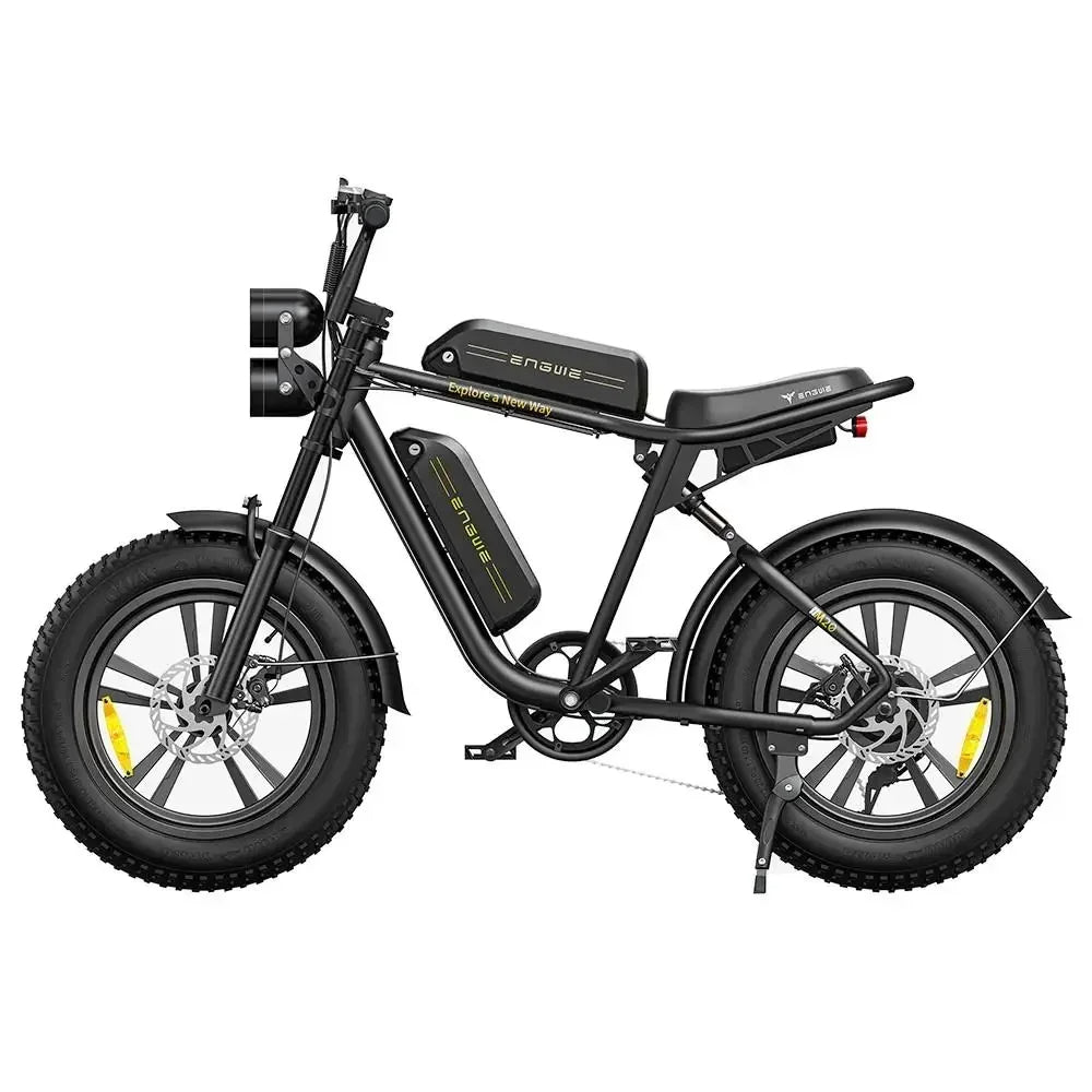 ENGWE M20 Dual battery Electric Bike | 13AH | 44miles | 15.53MPh - Black/White/Green - SparkoBikes