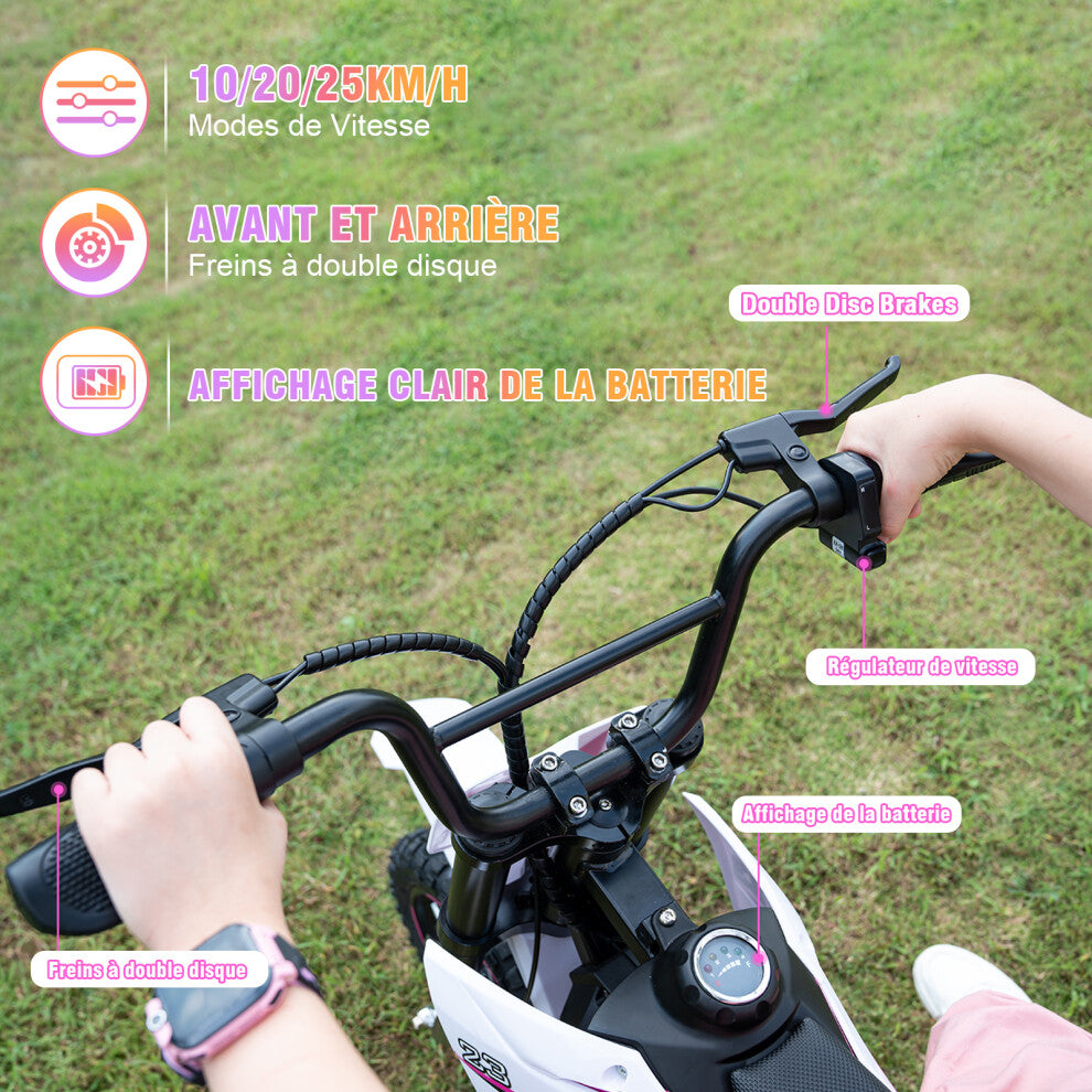 EVERCROSS EV65M Electric Bike Under 500 | 7.8Ah | 12.42 miles | 15.5mph - Pink For Kids/Adults - SparkoBikes