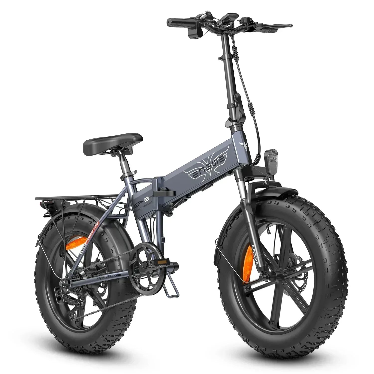 ENGWE EP-2 Pro Electric Bike Under 1000 | 13Ah | 50Miles | 26Mph - Black/Orange/Gray - SparkoBikes