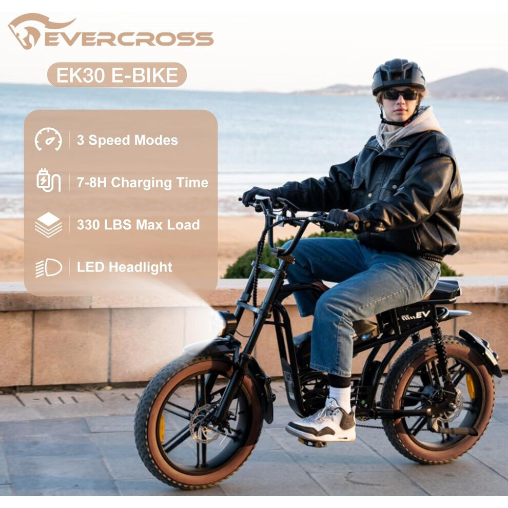 EVERCROSS EK30 Best EBike Under 1000£ | 15Ah | 43 miles | 15.5Mph - Orange - SparkoBikes