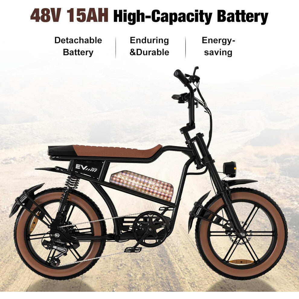 EVERCROSS EK30 Best EBike Under 1000£ | 15Ah | 43 miles | 15.5Mph - Orange - SparkoBikes