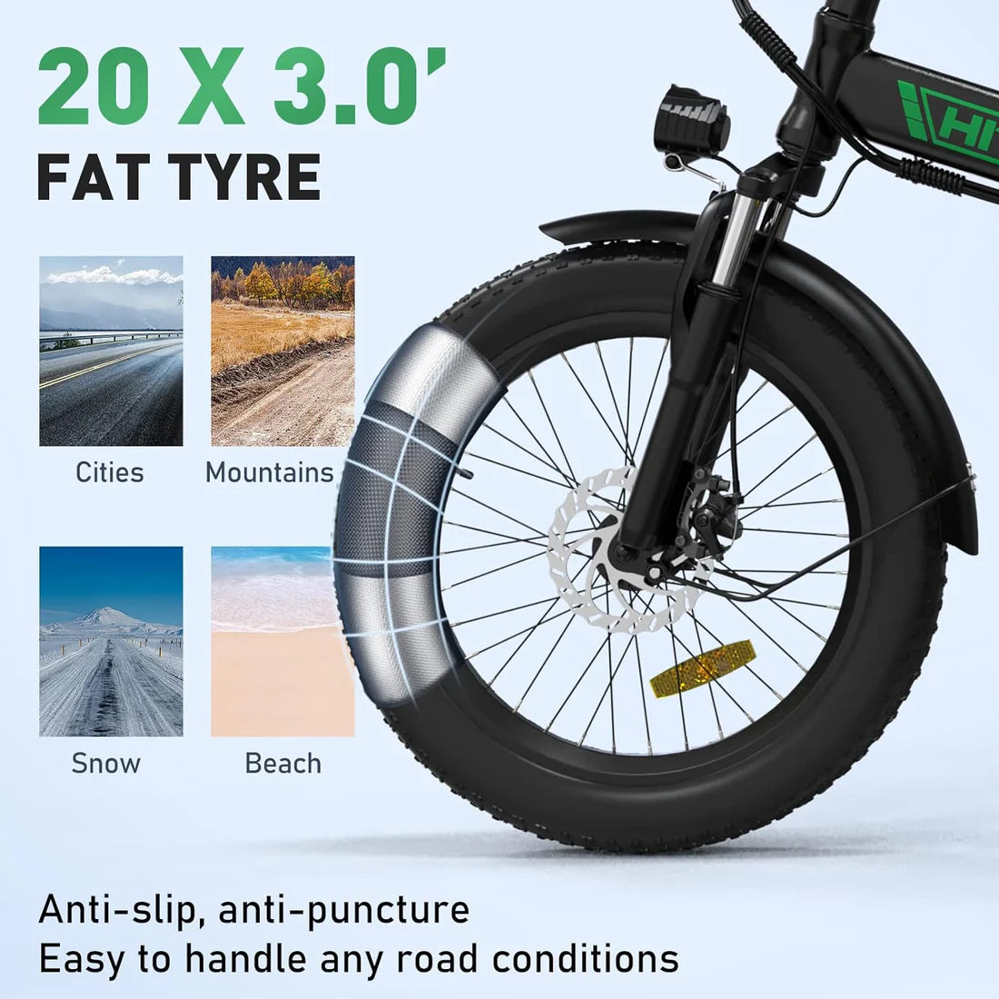 HITWAY BK11 Folding Electric Bike | 11.2Ah | 55miles - SparkoBikes