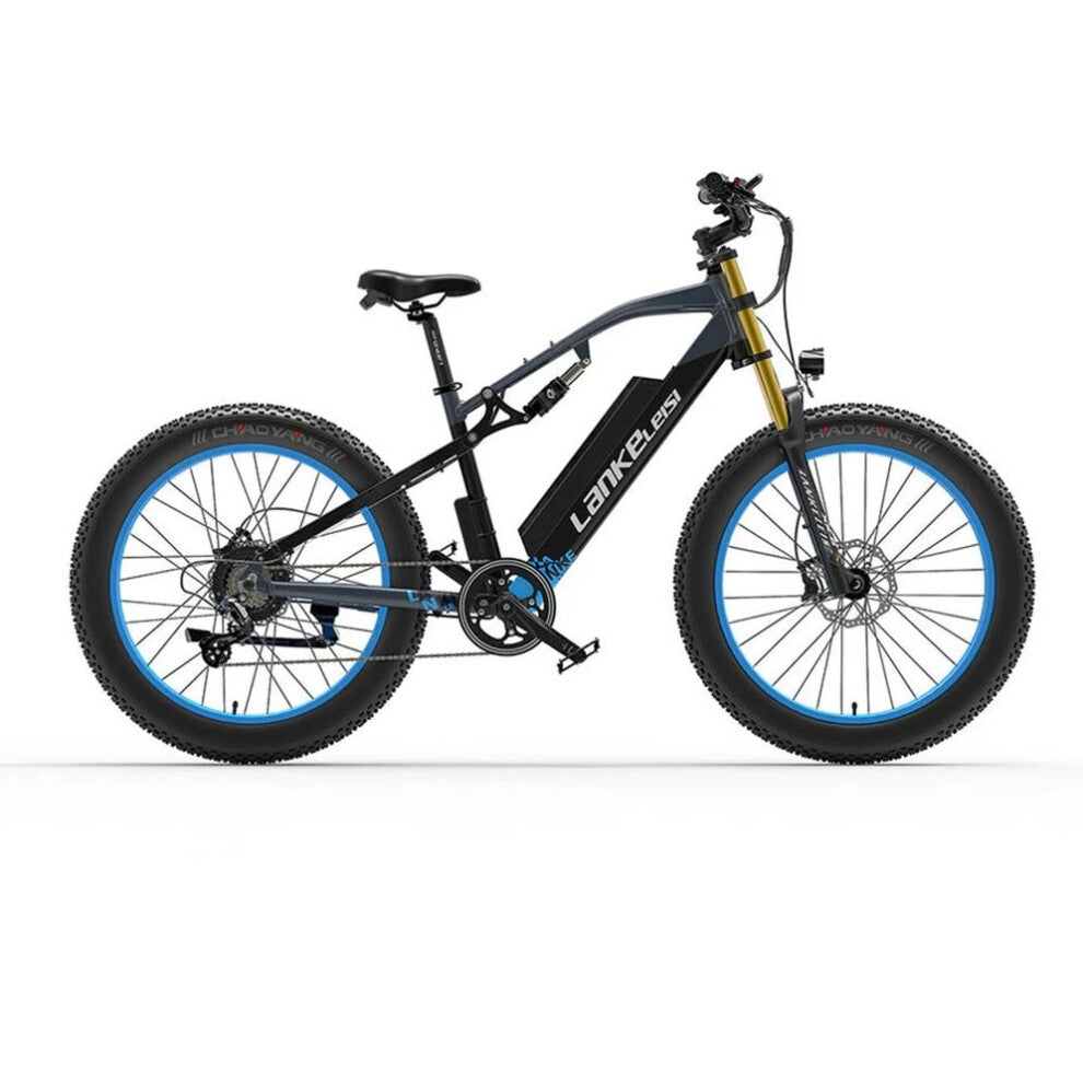 LANKELEISI RV700 Electric Mountain Bike | 16Ah | 69 miles | 15Mph - blue for adults - SparkoBikes